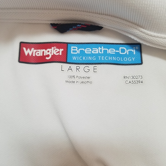 MENS WHITE WRANGLER POLO T-SHIRT!!!!!! - Picture 3 of 7